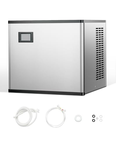 VEVOR Commercial Ice Maker Machine-Head 300 lbs/24 h, 20 Inch Stainless Steel Industrial Ice Machine, Self-Cleaning and Scheduled Ice Making, Modular Ice Cube Machine for Restaurant Hotel - Head Only
