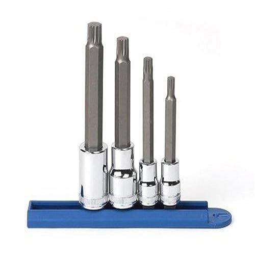 4 Piece 3/8"" and 1/2"" Drive 12 Point Triple Square Metric Bit Socket