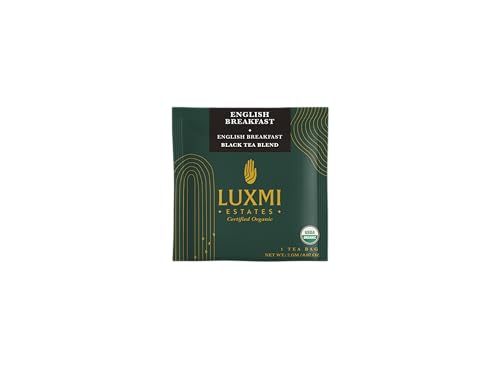 Image of LUXMI Estates English Breakfast Tea 15 Tea Bags (30 Gram) Get A Pack Of 6|A Tale Of Two Estates|Certified Organic Black Tea Leaf|Smooth, Flavorful, Robust, Caffeinated|Darjeeling & Assam Tea