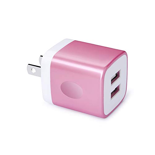 Viviber USBコンセント USB充電器 スマホ充電器 PSE認証/2USBポート/AC式充電器 iPhone充電器 アンドロイド充電器 ACアダプター USB電源アダプタ 充電アダプタ 2ポート急速充電器 iPhone&Android iPhone 15/14/13/12/11シリーズ/Xperia/GALAXY/ゲーム機等対応 ローズレットの商品画像（Amazon）