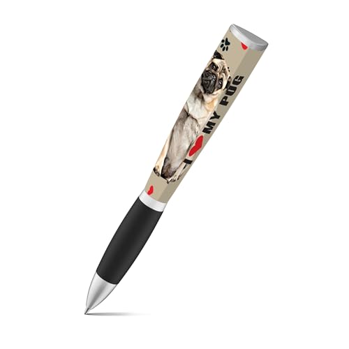 ANINKABOVE I Love My Dog Ballpoint Pen (1 Pen, 3-Sided) Dog Birthday Cute Pens, Fun Pens Dog Lovers Gifts For Women & Dog Dad Cool Pens, Dog Mom Gifts - Cute School Supplies Dog Pens (Pug Gift)