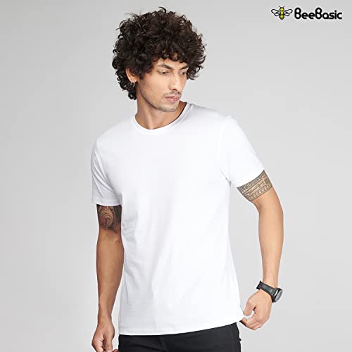 Image of BeeBasic Cotton Regular Fit Tshirts for Men Combo Pack of 2 - Round Neck Half Sleeves Tshirts