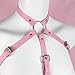One Piece Pink Leather Body Harness Suspender Bra Cage Metal Buckle Chest Bondage Top Punk Adjustable Sexy Lingerie Club Party (Color : Style 18, Size : One Size)