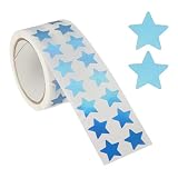 Color: Azul; Material: Papel de Aluminio; Longitud de la Pegatina de Estrella: 1.27cm / 1/2