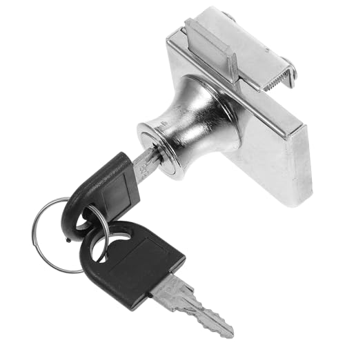 Kisangel Verrou de Congélateur Coffre en Acier Galvanisé pour Porte Coulissante Verre Serrure Vierge Conçue pour Protection de Congélateurs à Crème...