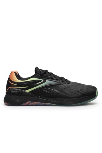 Reebok Unisex Nano X5 Edge Sneaker, Black/Arena Arancione/Digitale Lime, 40 EU