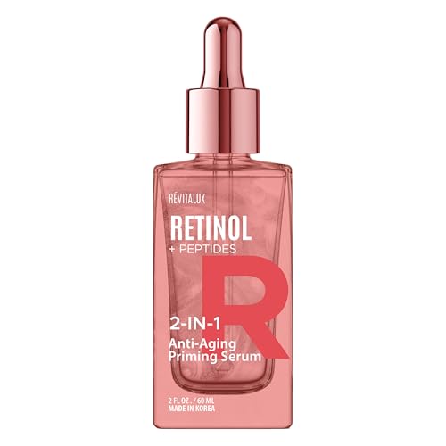 Retinol & Peptides 2-in-1 Serum – Anti-Aging, Smooths Fine Lines, Wrinkle Treatment, Hydrating, Dermatologist Tested, Cruelty-Free Korean Skin Care for All Skin Types – 2 Fl. Oz