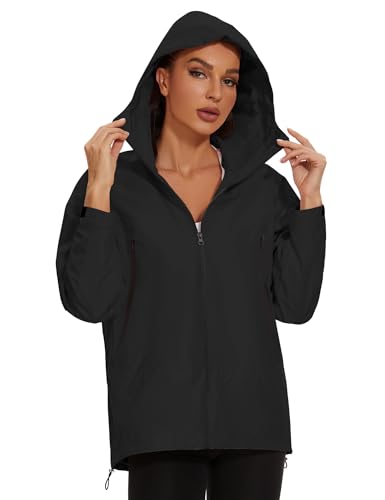 Avoogue Women's Black Waterproof Softshell Rain Jacket - Medium - Image 4