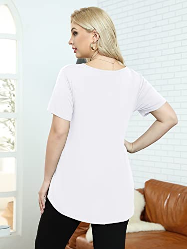 Image of BELAROI Women Plus Size Tops V-Neck Tunics Shirts