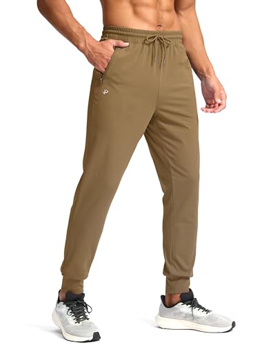 Image of Pudolla Men's Lightweight Jogger with Pockets 4-Way Stretch Sweatpants Workout Runing Athletic Track Pants