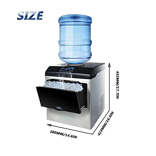 PanHuiWen EiswüRfelmaschine Klein Retro 3 Eiswürfel-Größen Ice Cube Maker Machine 25kg/24h BPA frei – Bild 3