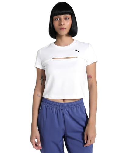 T-shirt PUMA Wardrobe Essentials Blanc idéal pour vos sorties urbaines