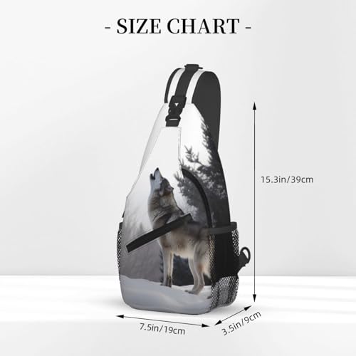 Morrales de senderismo sling crossbody negro unisex miniatura 2