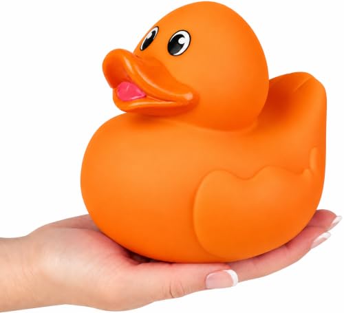 Orange Big Rubber Ducky Collectible Mix (5.5") Colorful SelectionPerfect for Ducking (Orange)