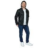 Stylische Winter Pilotenjacke aus Leder und Kunstfell