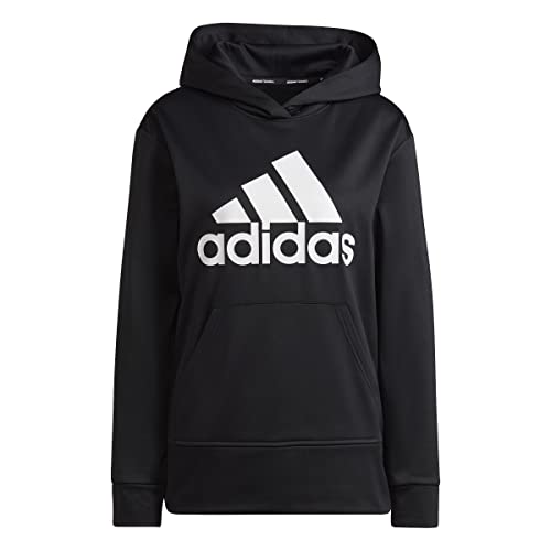 adidas W GG Bos HD SWT Sweatshirt, Noir/Blanc, S Femme