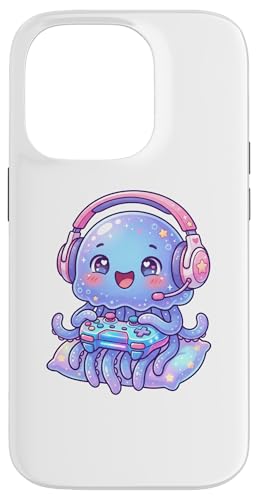 Jellyfish Playing Video Game marine sea jellies Gamers �X�}�z�P�[�X iPhone 14 Pro �p