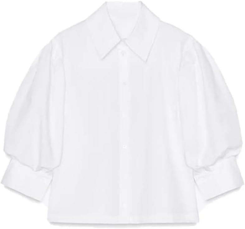 Women's Buttoned Puff Sleeve Shirt