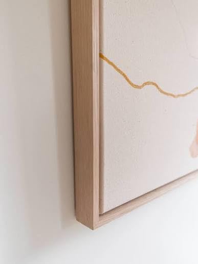 Image of Canvas Floating Frame for Finished Canvas Painting 30 /40 cm (Wooden Yellow)