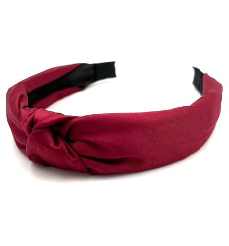 MDSTYLE Knotted Headband for Women & Girls - Top Knot Headbands for Women's Hair - Hair Accessories, Head Bands (Burgundy 1pc, One Size)
