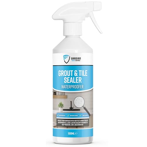 Gardian Defence Grout and Tile Sealer 500 ml - Professional Grout Sealer for Shower Tiles Fast-Acting Grout Reviver Waterproof Sealant Spray for Long-Lasting Stain and Moisture Protection