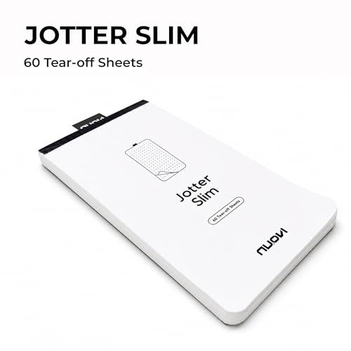 Image of Jotter Slim Notepad | 180 x 90mm - 60 Sheets | 100 GSM Dotted Grip Tear-off Pages | Ideal for Daily Appointments, Reminders, Office & Home Use