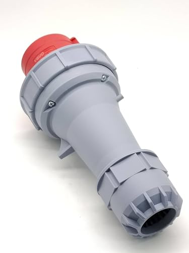 Conector industrial de 63 A con 5 pines y proteccion IP67 para corriente trifasica 380V-415V 4