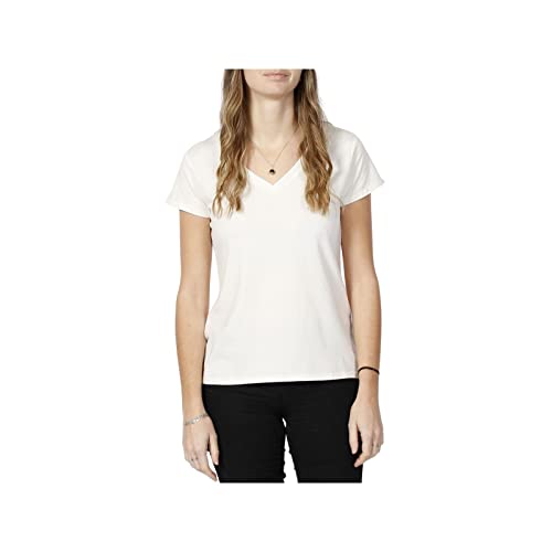 Teddy Smith Femme Mia MC T-Shirt, Blanc Moyen, L EU