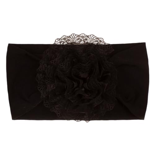 Fahoujs Cinta elástica para el pelo para bebé, lindas diademas de flores, suaves y elásticas, accesorios de fotografía para niños pequeños, accesorios para fotografía, Negro , Talla única