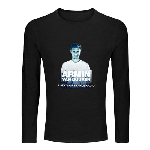 Armin Van Buuren - Camiseta de manga larga para hombre, color negro, Negro , S