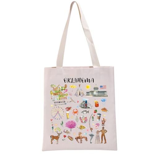 G2TUP Oklahoma Souvenirs Gift Oklahoma Travel Tote Bag Oklahoma Home Handbag Oklahoma Tourism Gifts Oklahoma Vacation Gift