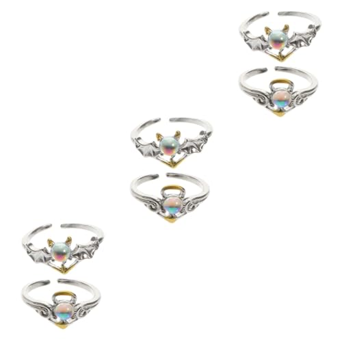 Porte-Pierre de Lune Doigt Main Couple Bague Réglable Femme Lot 3 Ensembles
