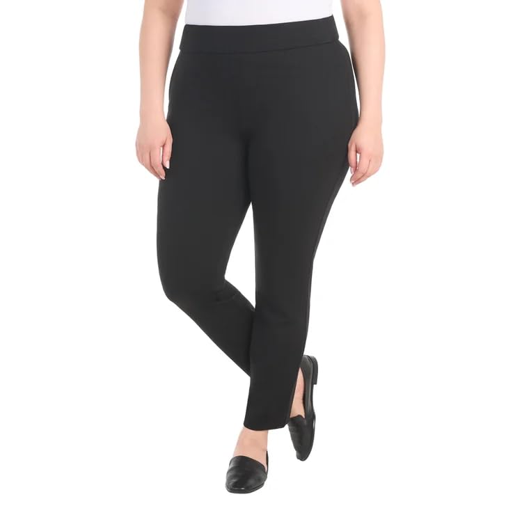 Image of Dalia Women's Pull-On Ponte Pant, Mid-Rise Narrow Leg