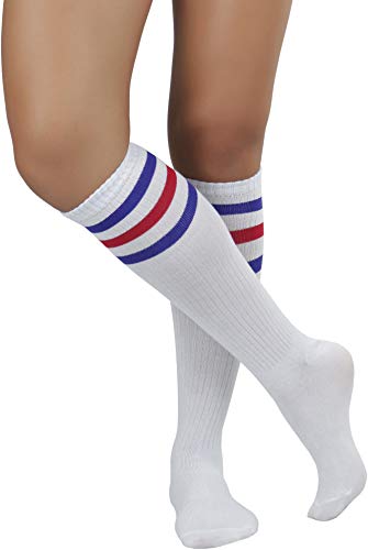 Image of ToBeInStyle Women's Knee High Socks with Striped Top