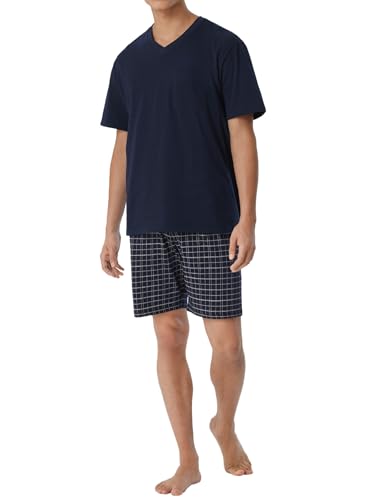 Schiesser Herren Schlafanzug kurz V-Ausschnitt - Nightwear Set,...
