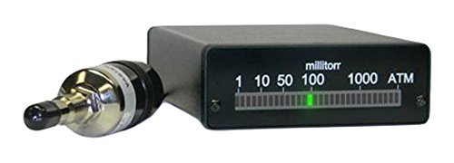 DigiVacTracVac Tracvacmeter Visual Vacuµm Instrµment with Varian 531 TC, 1" Height, 1" Wide, 1" Length, Borosilicate Glass