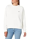 Forro polar de peso medio Lee Crew Sudadera Mujer, Blanco (White Tela), Large