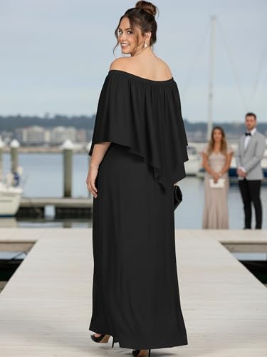 Image of KOH KOH Womens Strapless Off Shoulder Flattering Cocktail Maxi Dress Gown