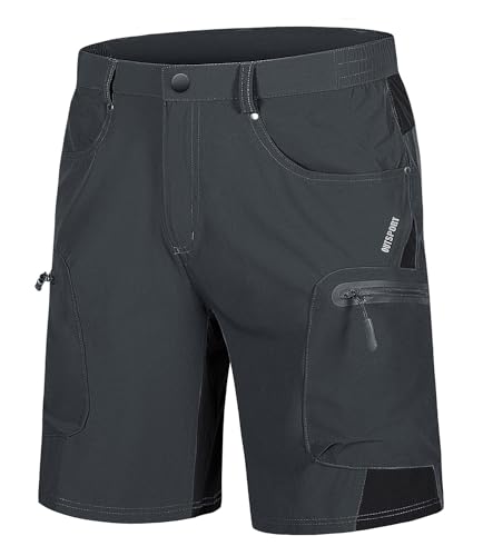 TACVASEN TACVASEN Men's Hiking Cargo Shorts 10" with Zipper Pockets Quick Dry Casual Stretch Golf Work Short Outdoor Summer