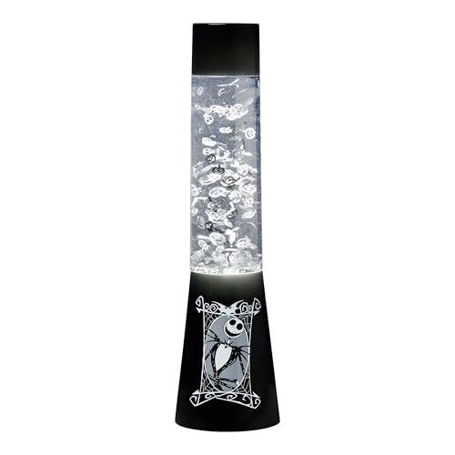 Paladone Nightmare Before Christmas Offiziell lizenzierte Disney-Flow-Lampe Halloween-Sammelstück für Film-Fans stimmungsvolles Geschenk Dekoration 33 cm mit schwarzem und weißem Sockel