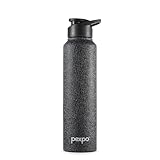 PEXPO Chromo Stainless Steel Sports/Fridge Sipper Water Bottle 1 Litre, Black | Eco friendly | BPA Free | Water Bottle for Office, Gym/Workout, School, Yoga, Trekking, Men, Women and Kids