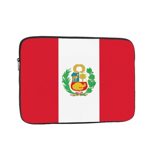 Flag Of Peru Laptop Sleeve Case 15 Inch Suitable For Notebook Computer Tablet Traveling Carrying Simple Case