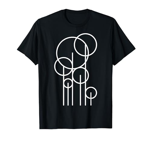 Image of TShirt Geometric Graphic design - Lines and Circles T-Shirt