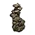Alpine Corporation WIN1008 Indoor/Outdoor Floor Aged Stone Fountain with LED Lights, Cascading Stone Water Fountain 39", Gray