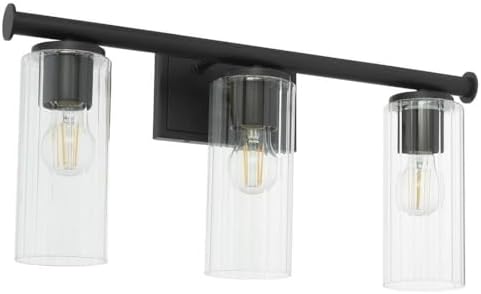 Quorum Lighting Juniper - 3 Light Bath Vanity-11.25 Inches Tall and 23.25 Inches Wide-Matte Black Finish