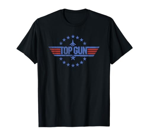 Top Gun Round Stars Circle Logo T-Shirt