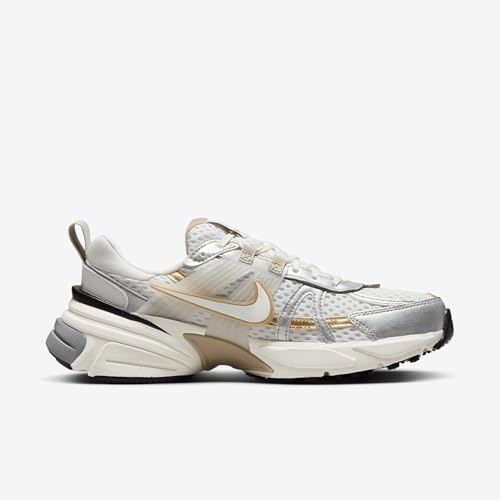 Nike V2K Run Women's Shoes (HJ7245-100, White/Khaki/Metallic Silver/White) Size 103