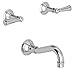 Newport Brass 3-2475 Double Handle Tub Filler with Tub Spout and Metal Lever Han, Satin Nickel