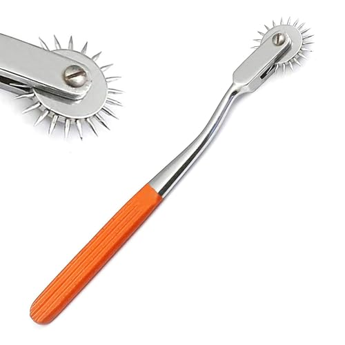 PC Rotating SPUR Orange WARTENBERG Pinwheel Chrome Plated