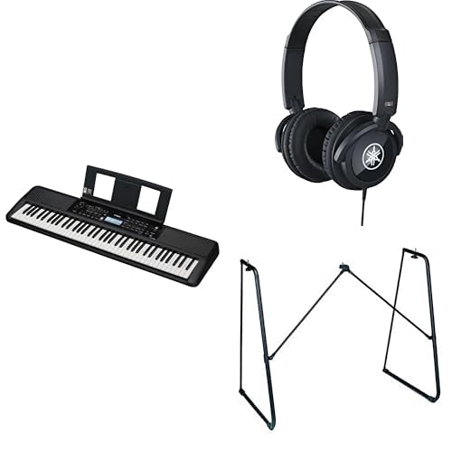 Yamaha PSR-EW320 Clavier portable pour débutants avec casque HPH-100 et son support L-2C